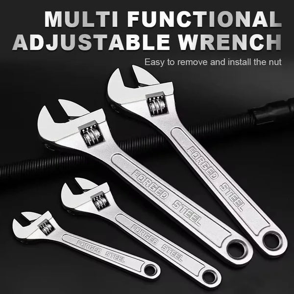 Heavy Duty Adjustable Wrench with Long Handle