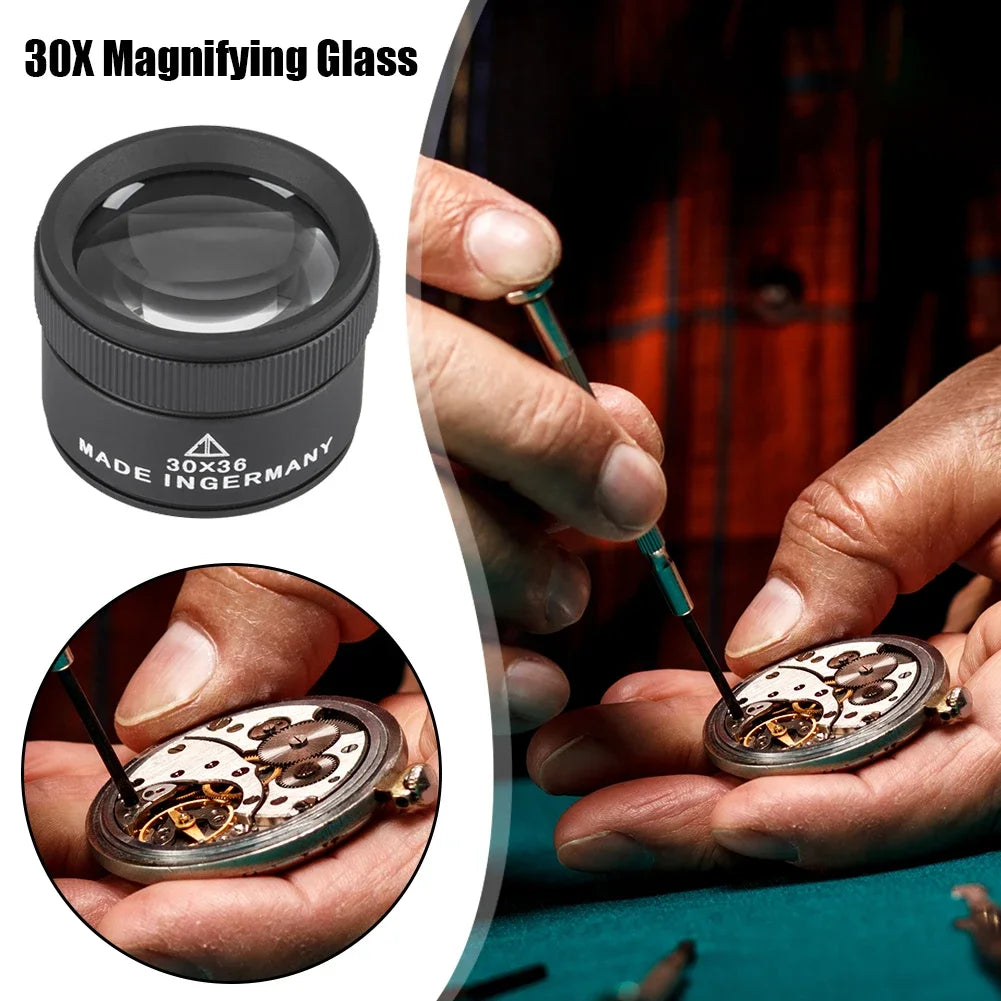 High-Powered 30X Magnifying Glass with K9 Optical Lens
