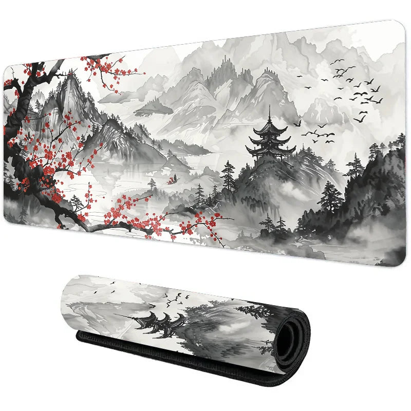 Large Non-Slip Mouse Pad with Night Moonlight Design