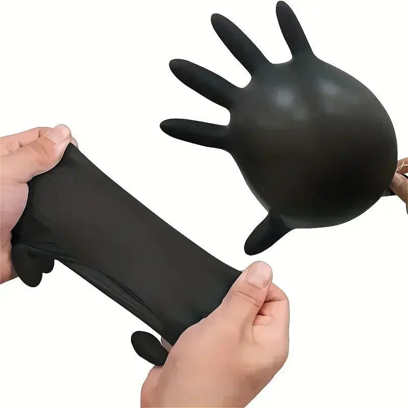 Black Disposable Nitrile Gloves for Cleaning and More