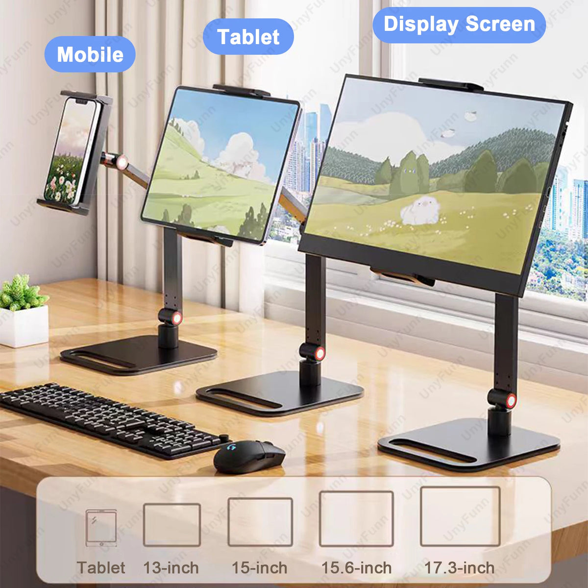 Adjustable Metal Monitor Mount for Desk Setup