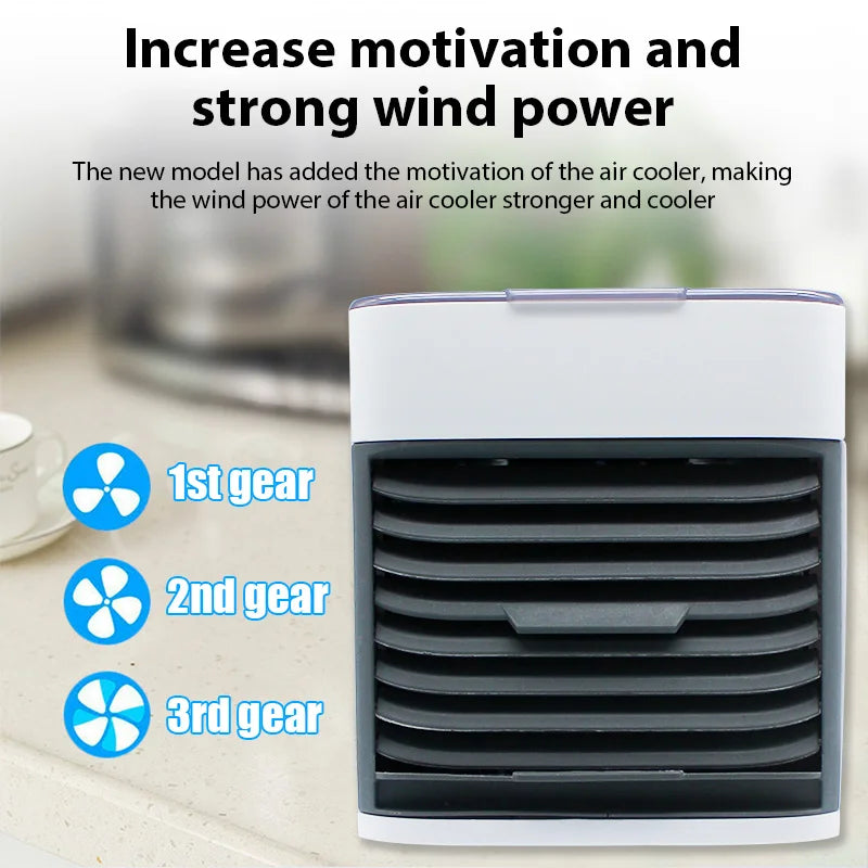 Enfriador de Aire Portátil para Escritorio con Humidificación