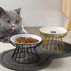 Elevated Ceramic Pet Bowl with Non-Slip Stand