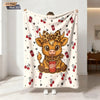 Cartoon Highland Cow Print Flannel Blanket