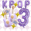 Purple Guitar Balloon Set for K-Pop Music Birthday Parties