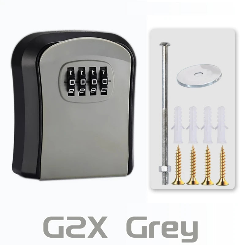 Wall-Mounted 4-Digit Combination Key Lock Box for Secure Key Storage
