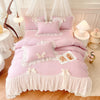 Princess Chiffon Duvet Cover with Romantic Ruffles