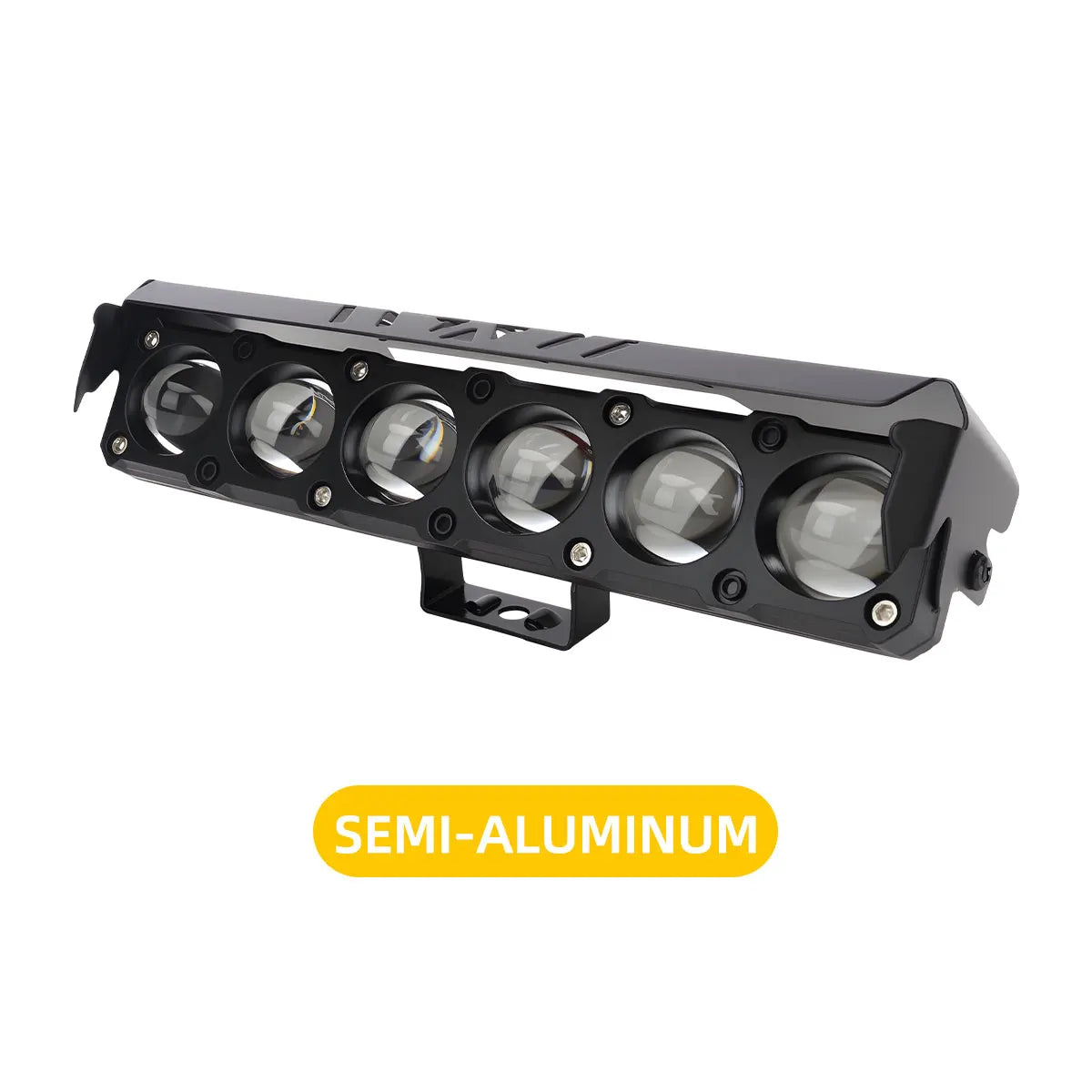 Black high-intensity LED spotlight headlight assembly for off-road vehicles