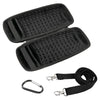 Black protective case set for JBL Charge 6 featuring a hard EVA shell and silicone cover with an adjustable strap.