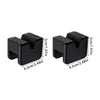 Black rubber pad for a universal car jack with a slotted frame rail adapter.