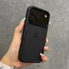 Coque de téléphone transparente mate avec accents orange