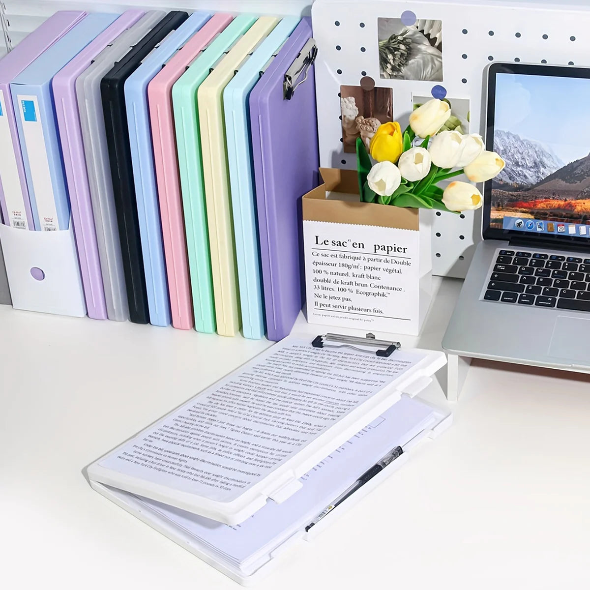 2-in-1 A4 Writing Board & Document Storage Box