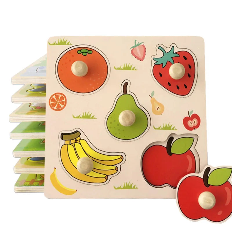 Wooden Alphabet Puzzle Board for Toddlers