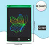 A green 8.5-inch LCD drawing tablet displaying a colorful butterfly design.