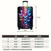 Iridescent butterfly print luggage cover featuring vibrant colors and sparkling effects.