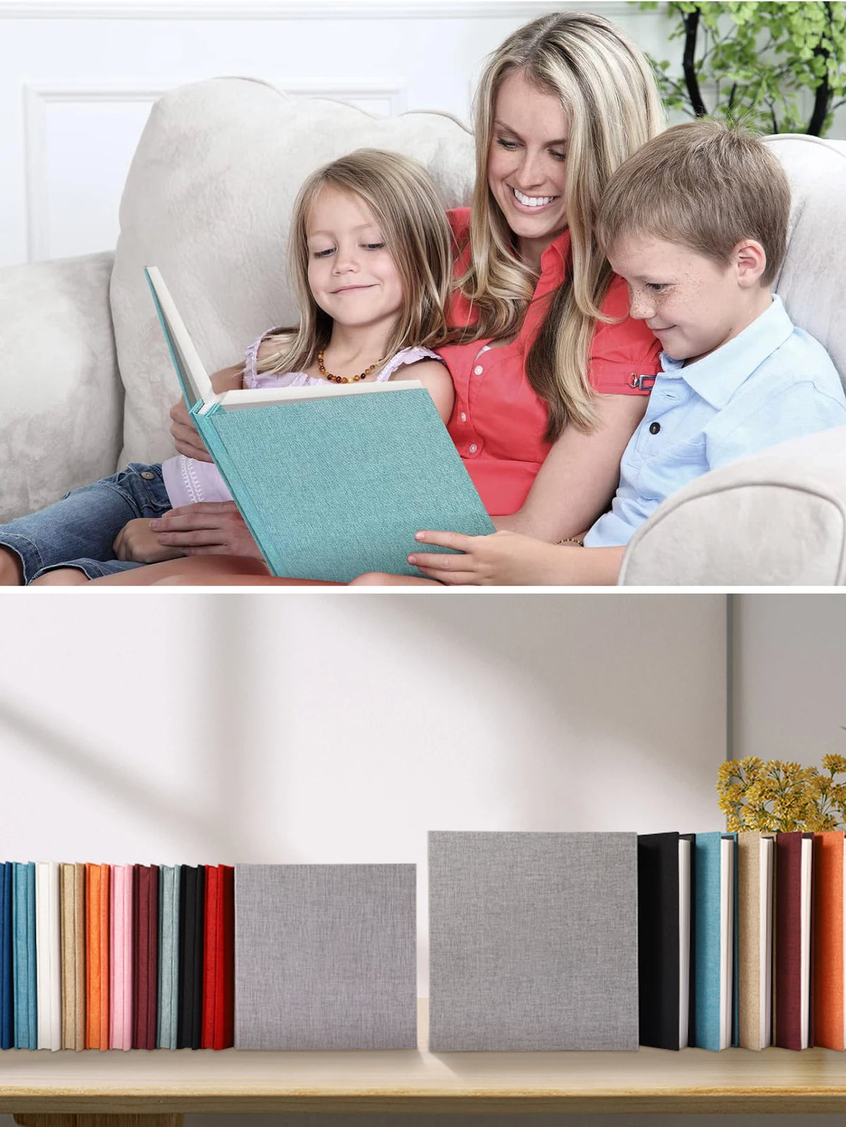 Linen Self-Adhesive Photo Album for Scrapbooking and DIY