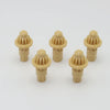 A set of five replacement drivers for a Battling Top, light beige plastic.