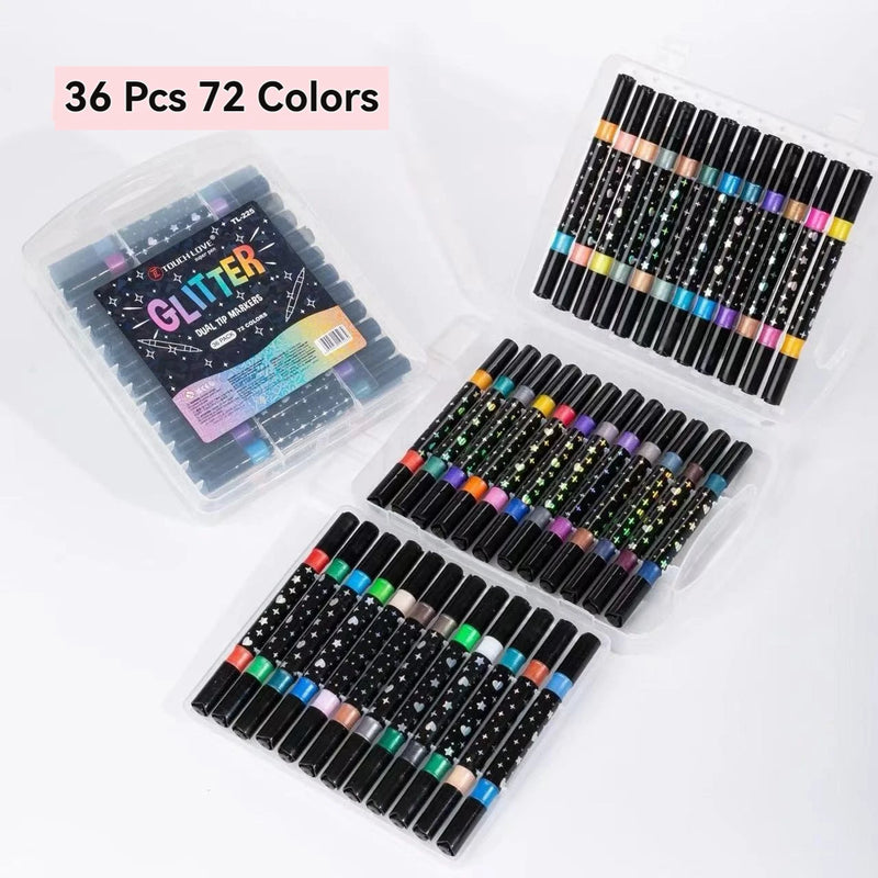 Dual-Tip Glitter Art Markers