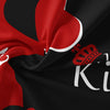 Dark Red Three-Piece Duvet Cover Set with Letter Print