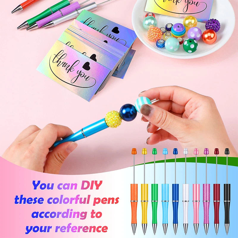 Creative Beaded Ballpoint Pens — DIY Printable Set