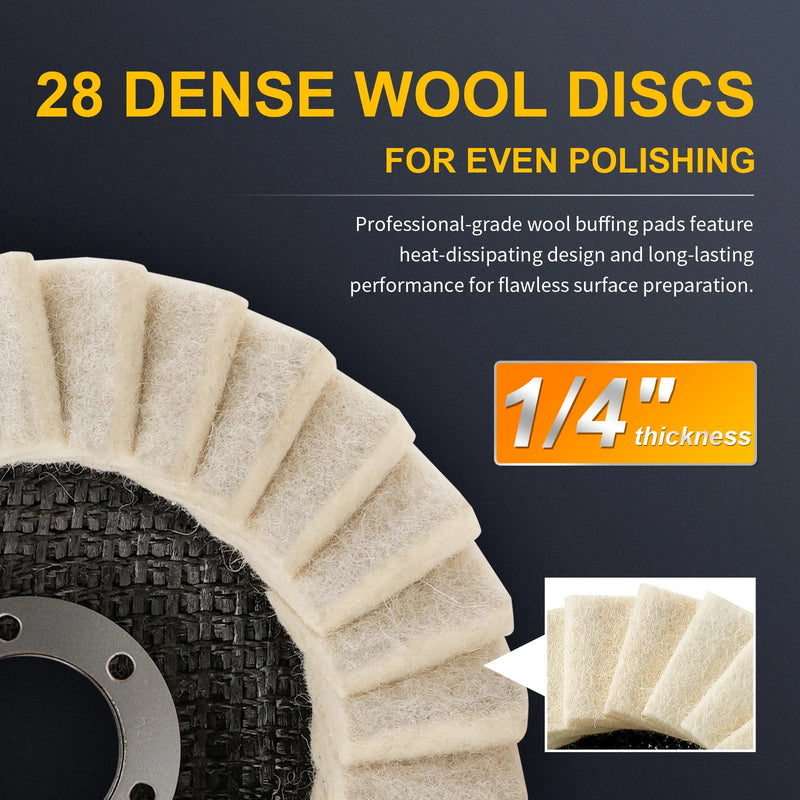 5-Inch Wool Felt Polishing Wheel