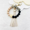 Boho Silicone Bead Keychain with Tassel
