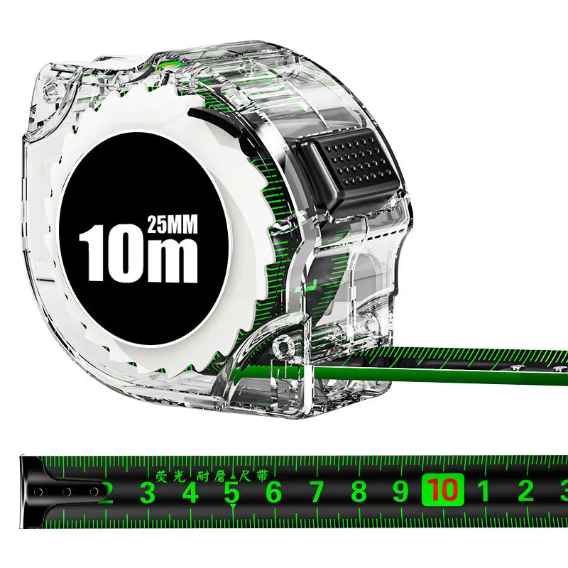 5m Fluorescent Steel Tape Measure with Self-Locking Mechanism