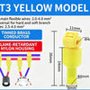 Yellow T3 model connector featuring a tinned brass conductor and flame-retardant nylon housing.