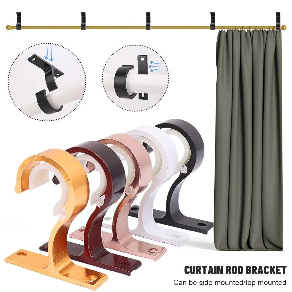 Adjustable Curtain Rod Brackets - Set of 2, 4, or 8