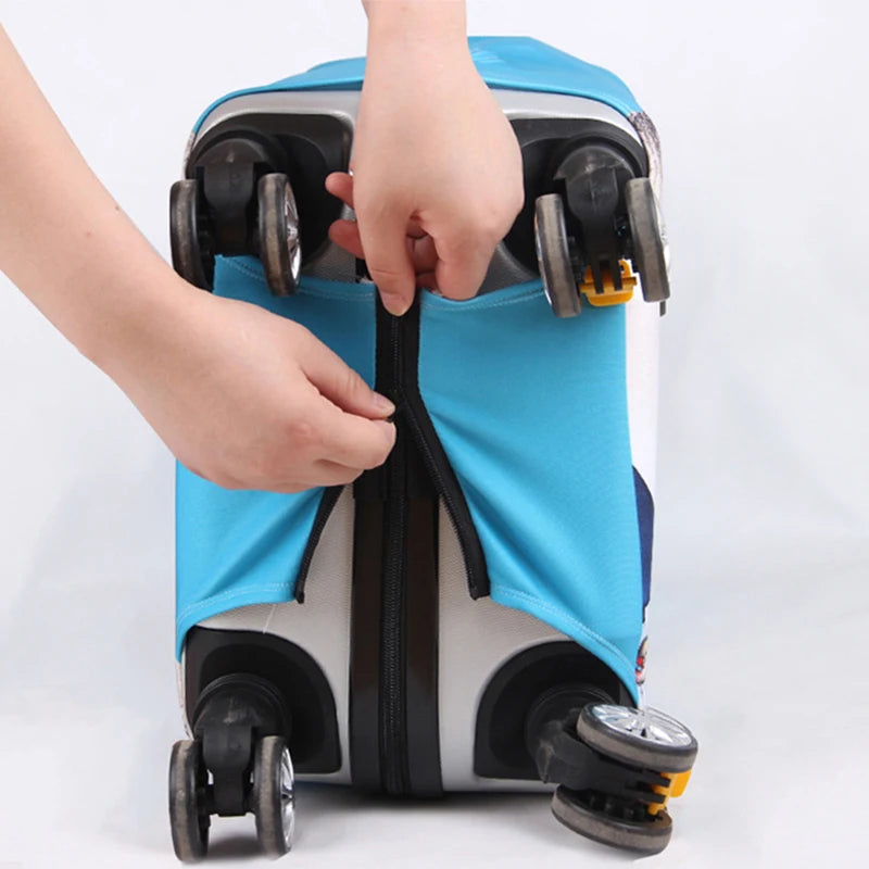 Elastic Aircraft Print Luggage Protector Cover