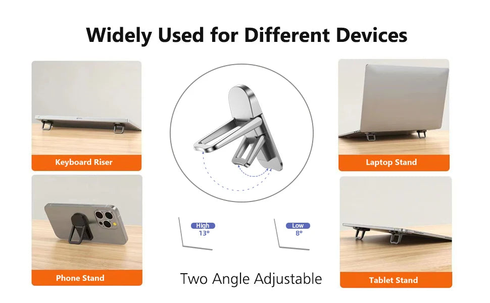 Foldable Laptop Stand with Keyboard Riser - Set of 2