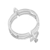 Clear plastic reusable plant clips used for garden support and vine fixing