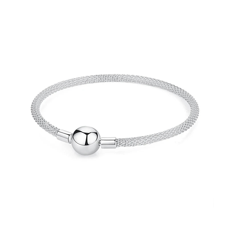 925 Sterling Silver Heart Charm Bracelet