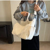Multi-Pocket Corduroy Tote Bag – Large Capacity Casual Satchel for Travel, Work & Commute