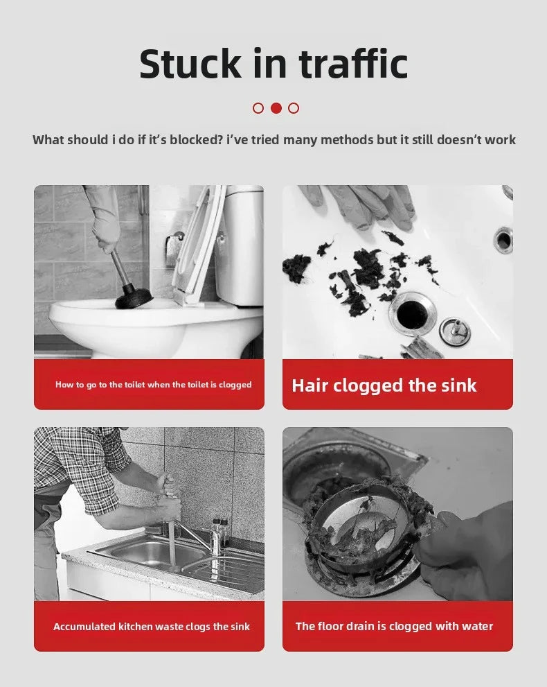 Flexible Drain Cleaning Snake with Drill Adapter