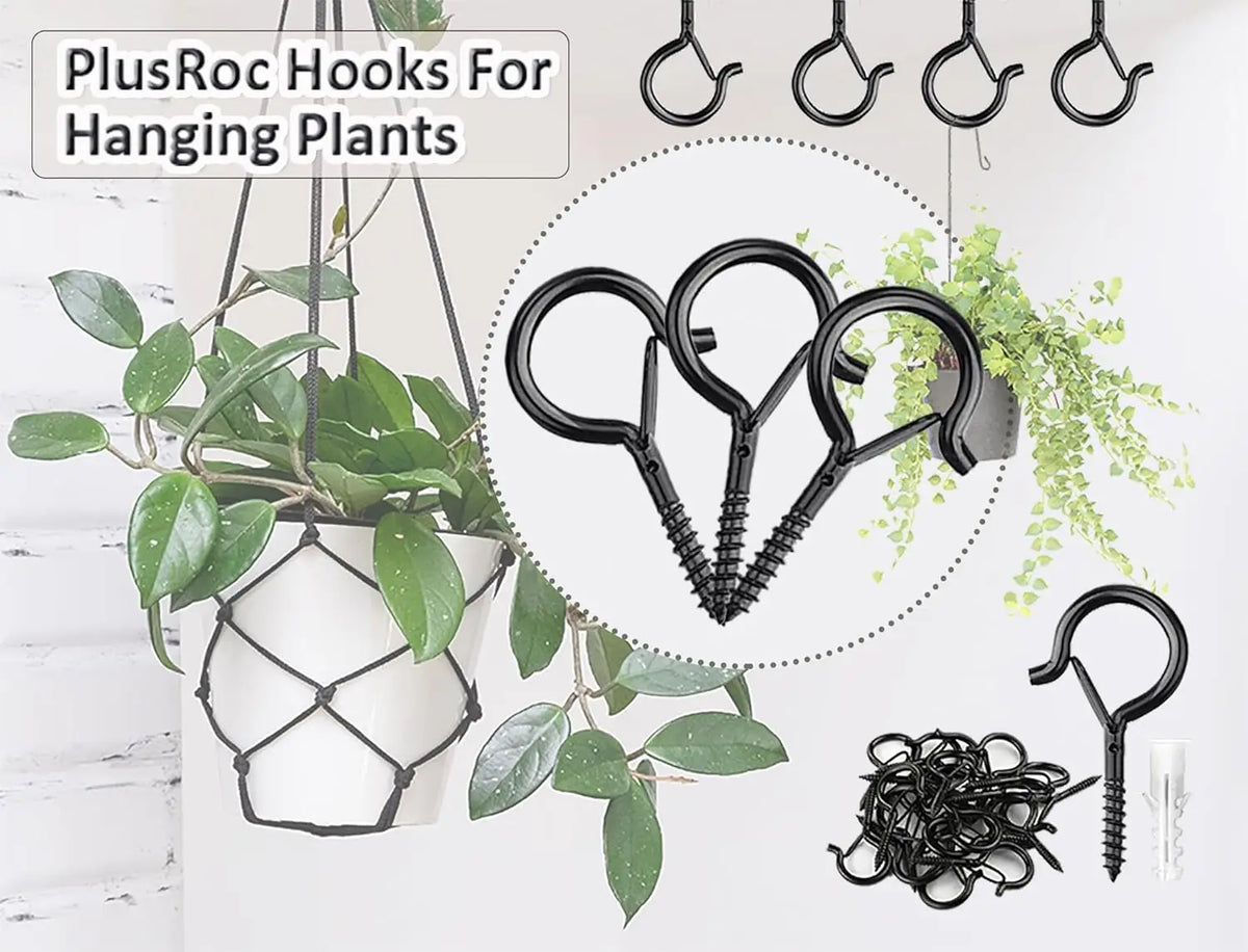 Heavy-Duty Ceiling Hooks for Hanging Plants, Lights & More (20-Pack)