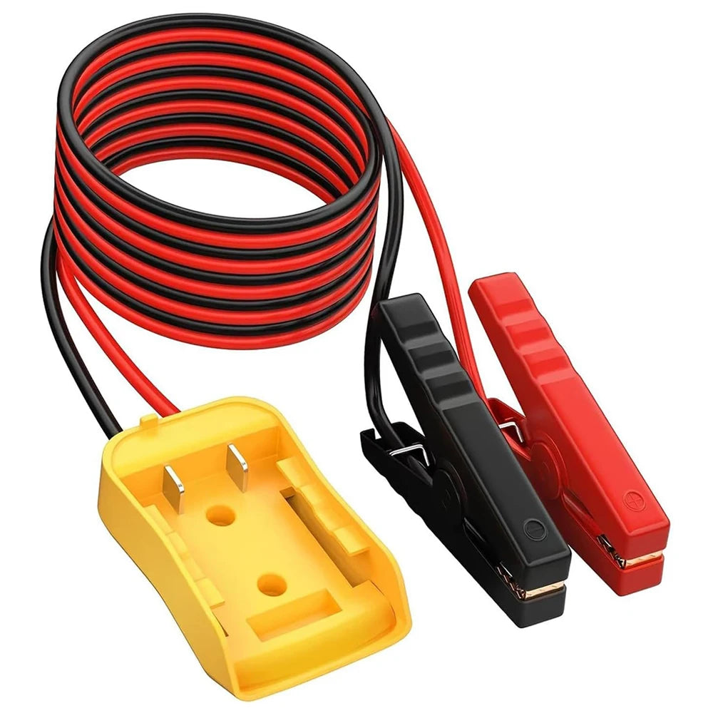 18V Battery Jump Starter Adapter with Heavy-Duty Clamps