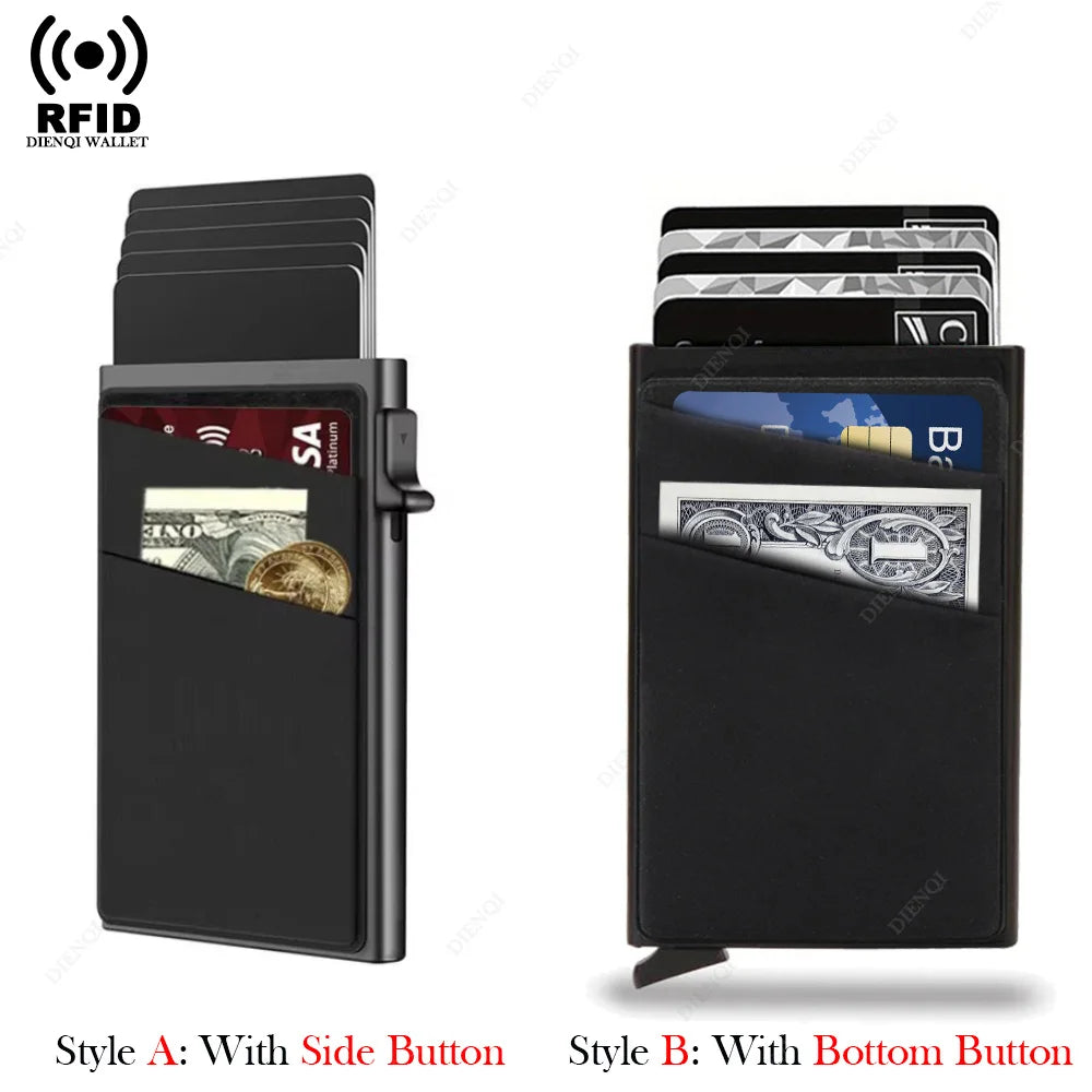 Minimalist Aluminum RFID-Blocking Card Holder