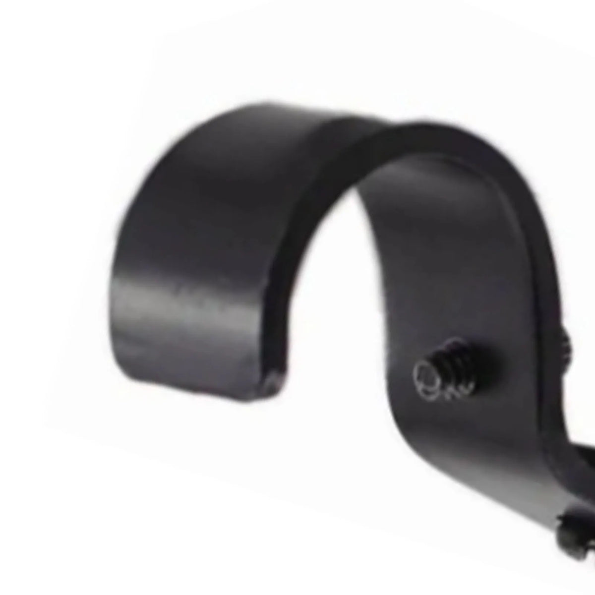 Set of 3 Adjustable Iron Curtain Rod Wall Brackets in Black