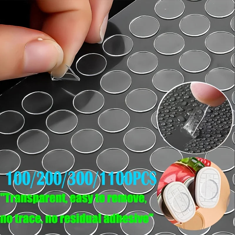 Clear Transparent Round Adhesive Dots – Removable, Waterproof Sticky Dots