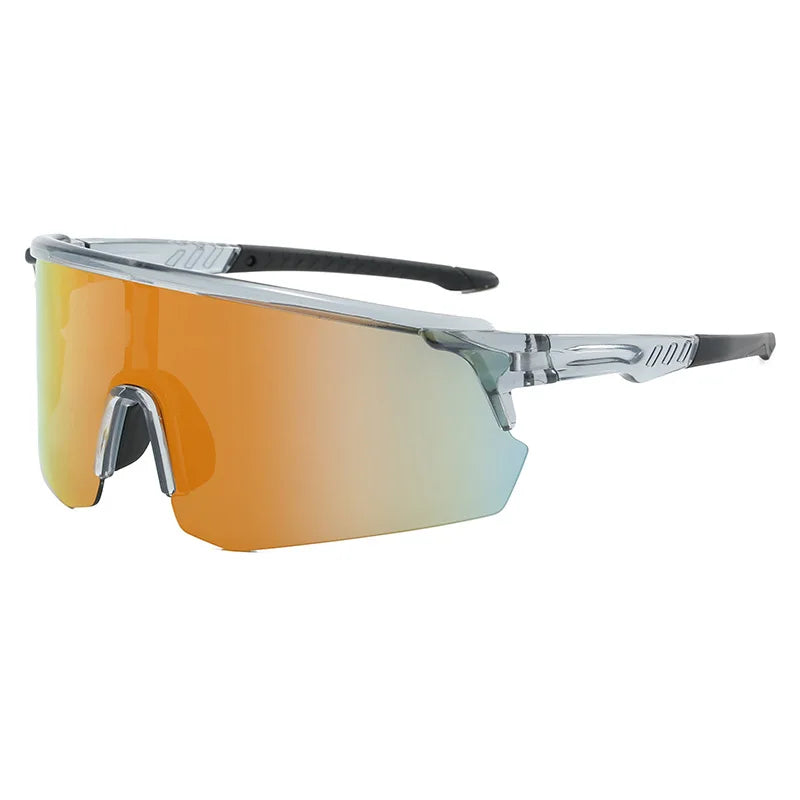 Oversized Mirrored Sports Sunglasses