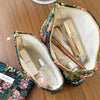 Vintage Floral Cosmetic Bag - Portable Makeup & Toiletry Organizer