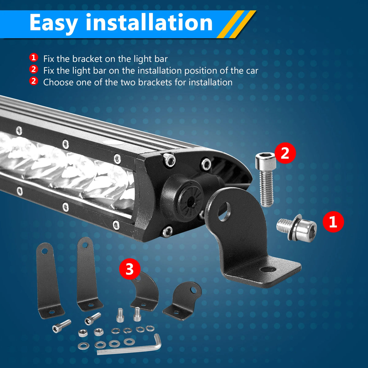 Single Row LED Light Bar for Off-Road Vehicles