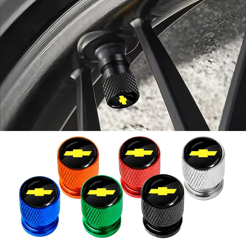 Aluminum Tire Valve Caps for Chevrolet Trucks & SUVs