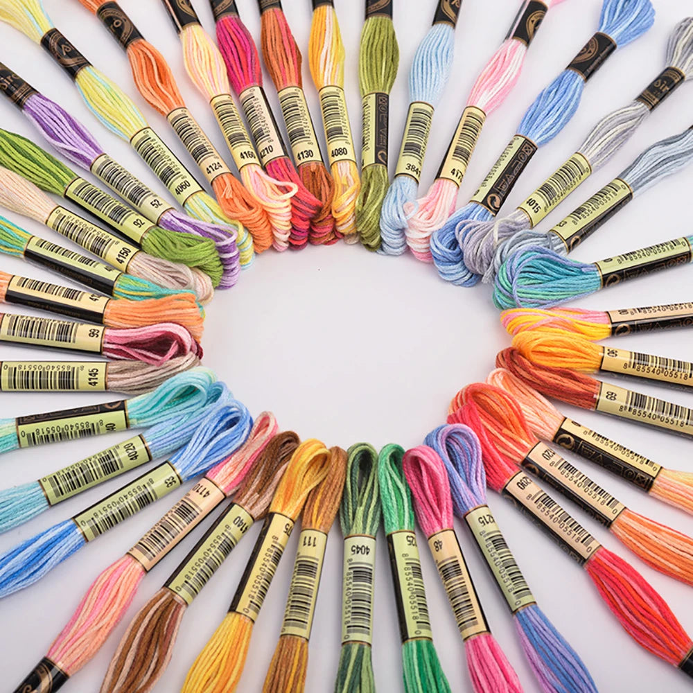 78-Color Ombré Embroidery Floss Set — 8-Meter Gradient Threads for Cross Stitch, Sewing & DIY Crafts