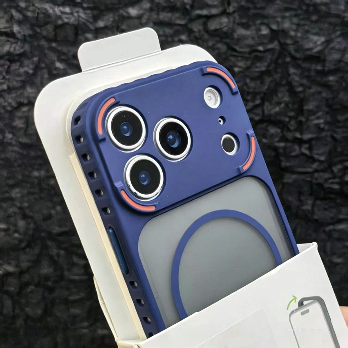 Frosted Clear Magnetic Case for iPhone with Non-Slip Bumper