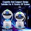 White astronaut design projector night light with magnetic attraction feature