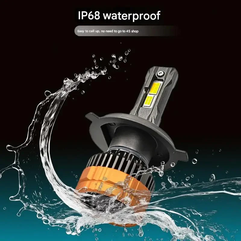 RGB Remote Control LED Headlight Bulbs with Tri-Color Modes