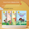 A set of colorful groove practice calligraphy stickers and notebooks for English series handwriting training.