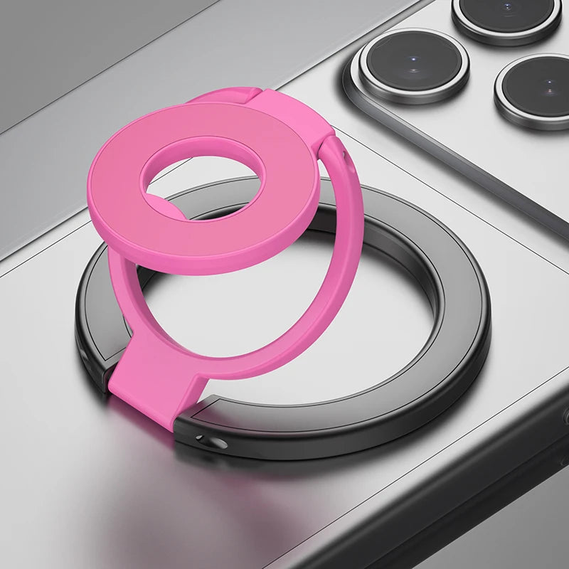 Double-Sided Magnetic Phone Ring Holder with Kickstand